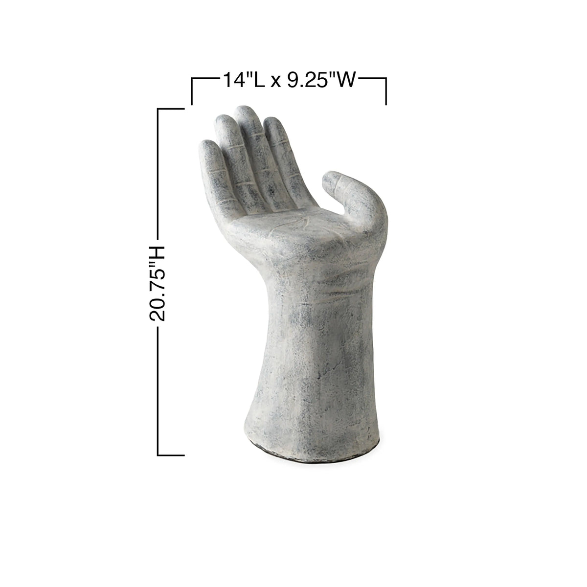 Hand-Shaped Garden Sculpture