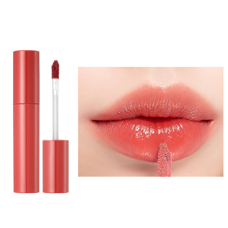 Watery lip gloss, moisturizing lipstick, non-fading lip gloss