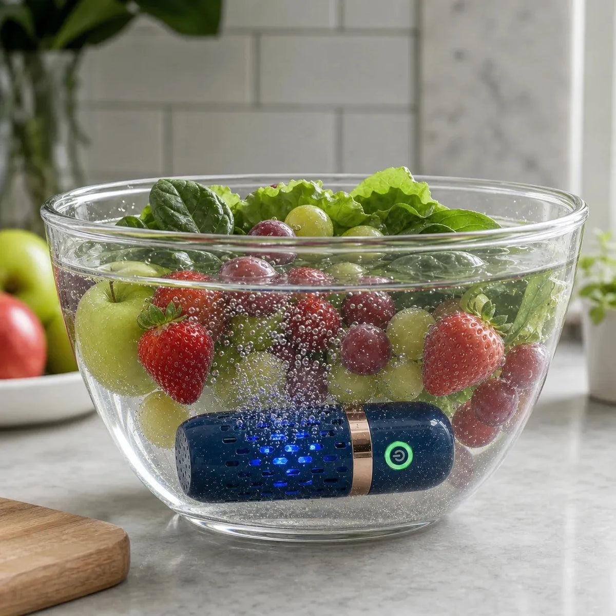 Portable Fruit & Vegetable Cleaner | Wash Away Pesticide Residue, Wax & Bacteria