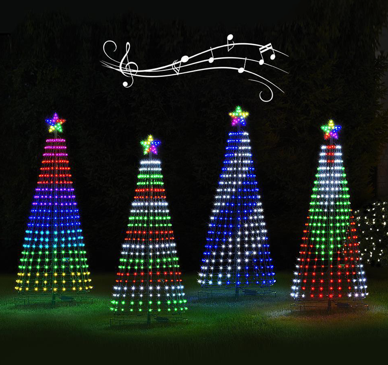 2025 New Multicolor Led Animated Outdoor Christmas Tree Lightshow