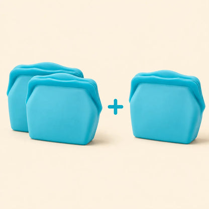 Stand Up Food Grade Silicone Storage Bag, 4-Cup