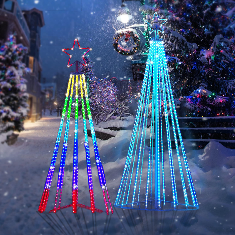 Multicolor LED Animated Outdoor Christmas Tree Light Show