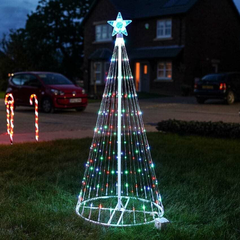 2025 New Animated LED Light Show Cone Christmas Tree