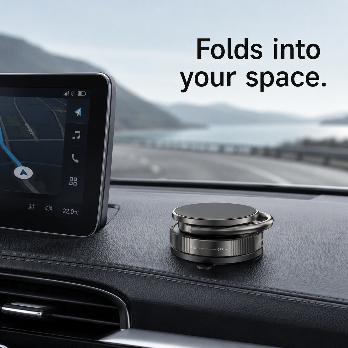 Vacuum Magnetic Suction Car Phone Holder