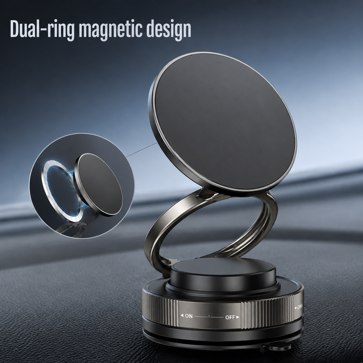 Vacuum Magnetic Suction Car Phone Holder