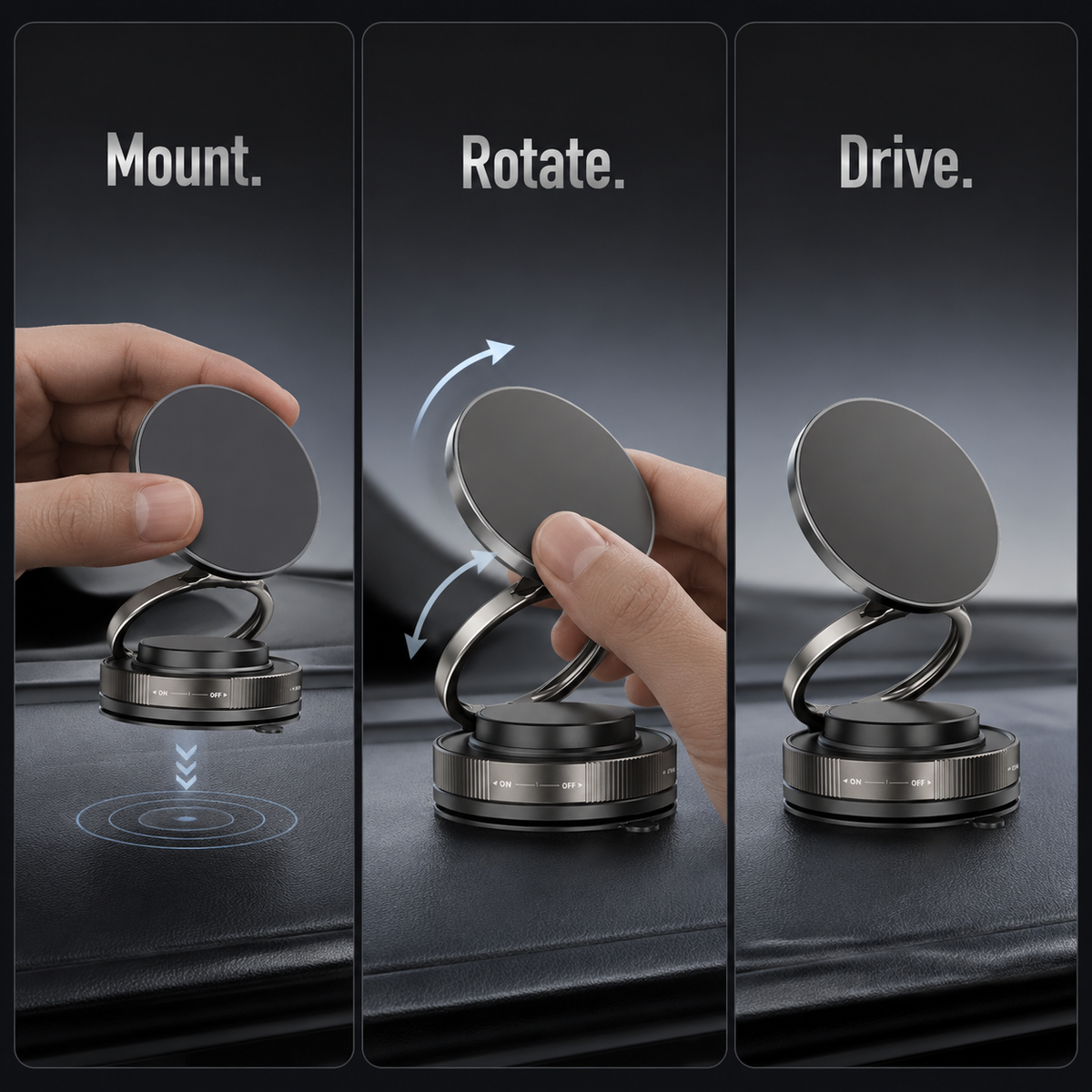 Vacuum Magnetic Suction Car Phone Holder
