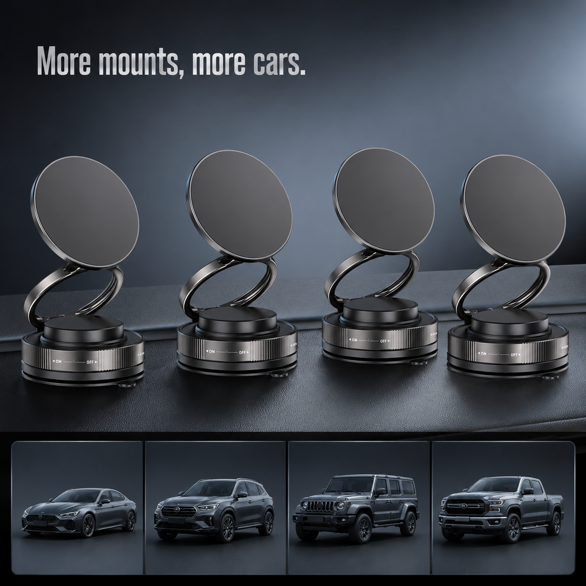 Vacuum Magnetic Suction Car Phone Holder
