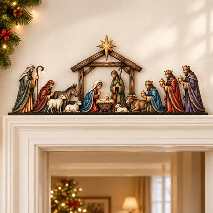 Christmas Nativity Scene Door Topper Decoration