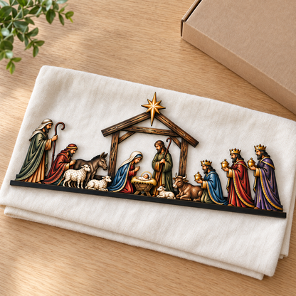Christmas Nativity Scene Door Topper Decoration