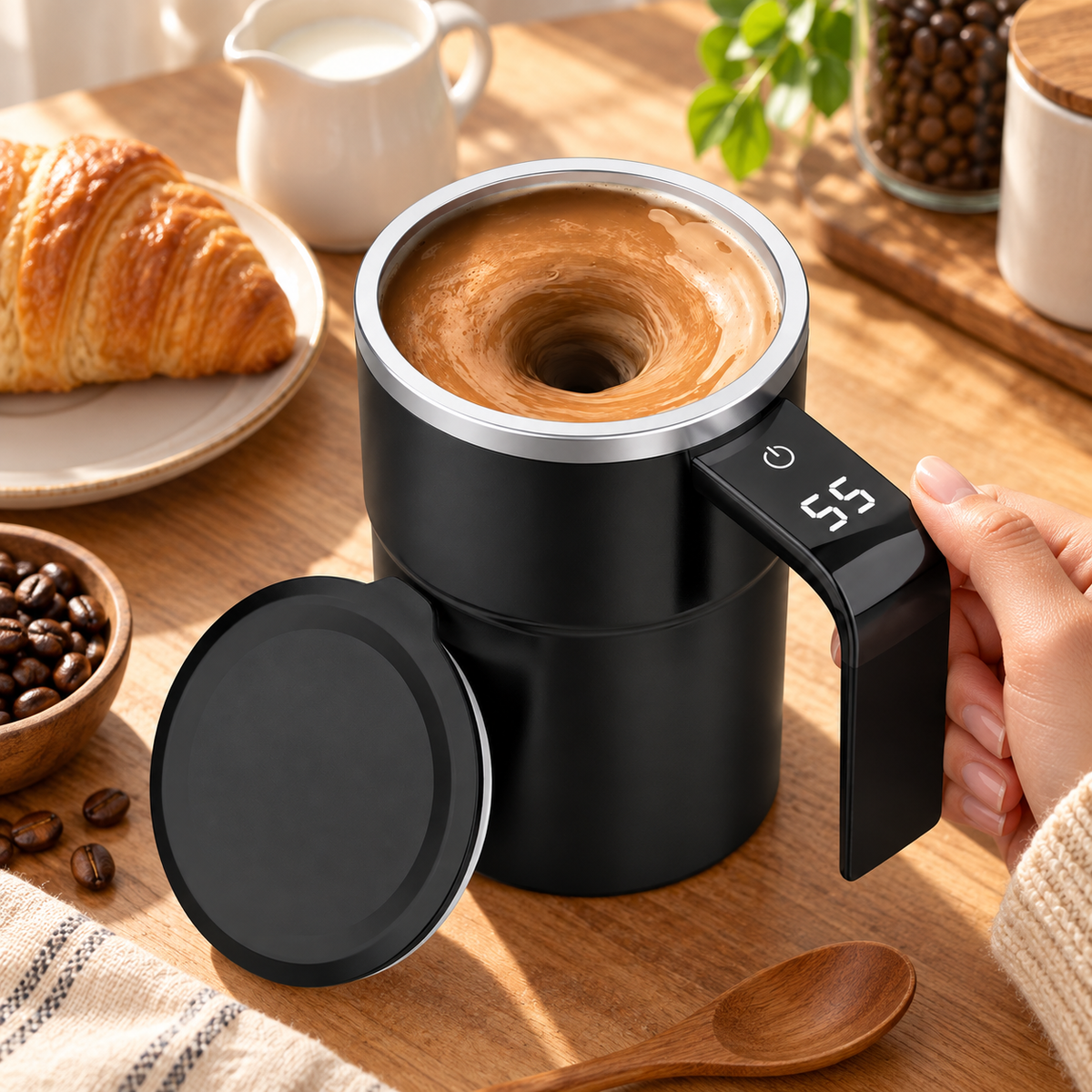 Rechargeable Self-Stirring Coffee Mug