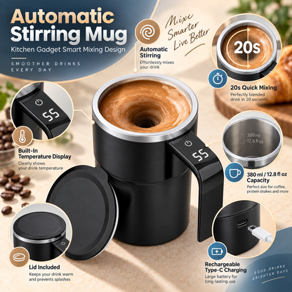 Rechargeable Self-Stirring Coffee Mug