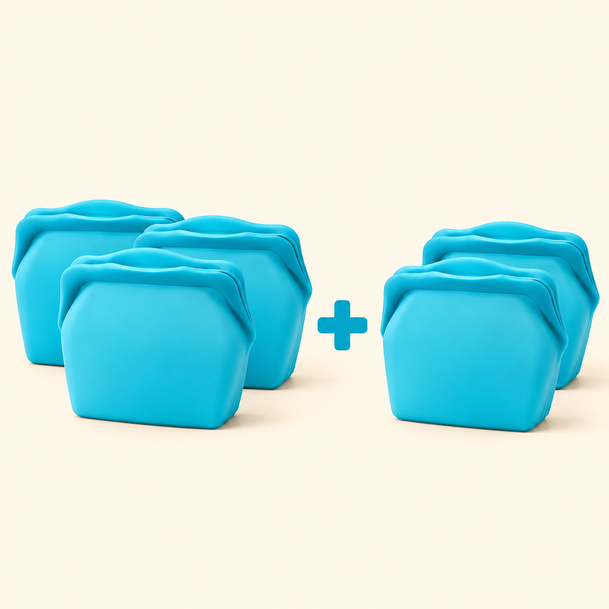 Stand Up Food Grade Silicone Storage Bag, 4-Cup