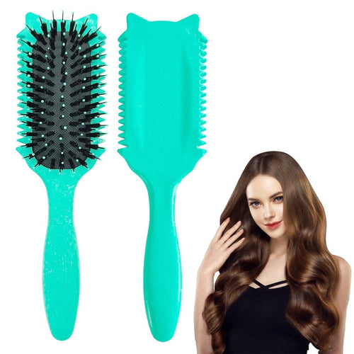 Multifunctional Curly Hair Styling Brush – Detangle, Define & Smooth
