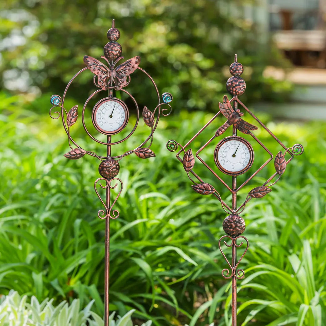 Thermometer Butterfly Garden Stake