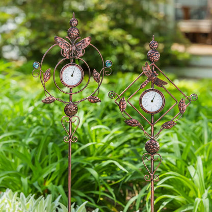 Thermometer Butterfly Garden Stake