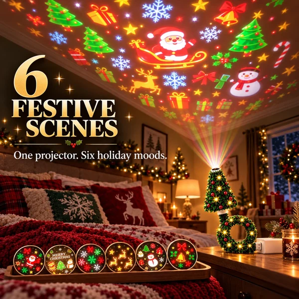 🎄Magical Christmas Tree USB Projector Light