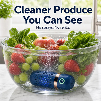 Portable Fruit & Vegetable Cleaner | Wash Away Pesticide Residue, Wax & Bacteria