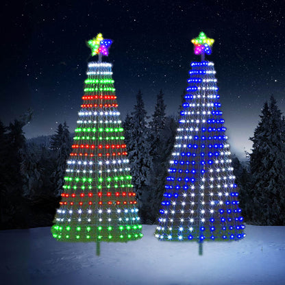 2025 New Animated LED Light Show Cone Christmas Tree