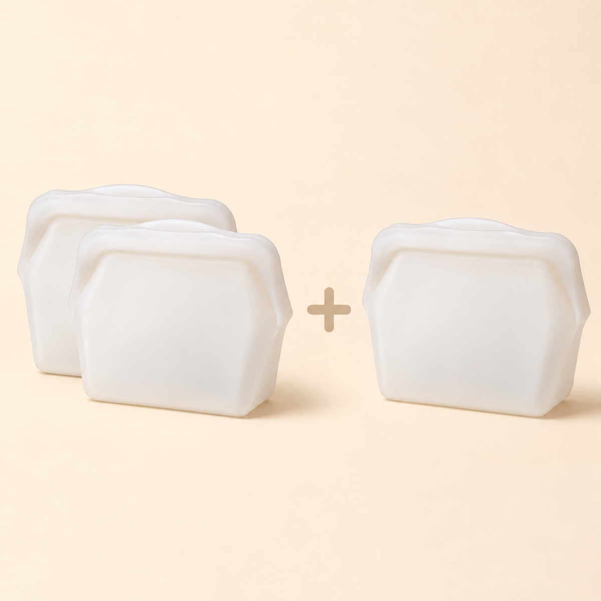 Stand Up Food Grade Silicone Storage Bag, 4-Cup