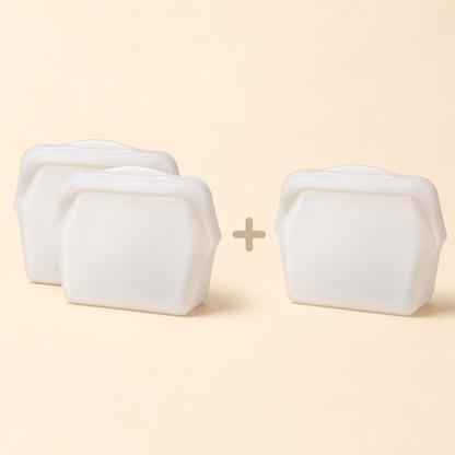 Stand Up Food Grade Silicone Storage Bag, 4-Cup