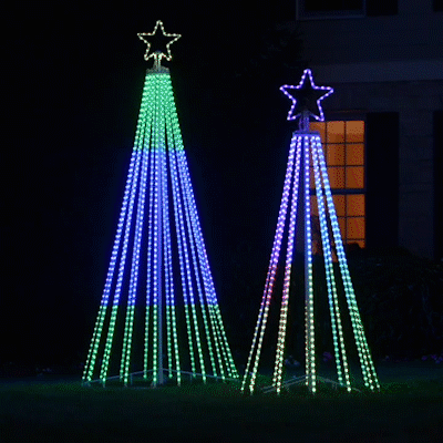 Multicolor LED Animated Outdoor Christmas Tree Light Show