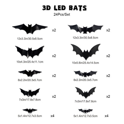 🎁LAST DAY🎃 Halloween Sale💥 Up To 50% Off🦇Halloween 3D Bat LED Wall Light Decor