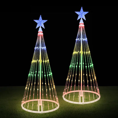 2025 New Animated LED Light Show Cone Christmas Tree