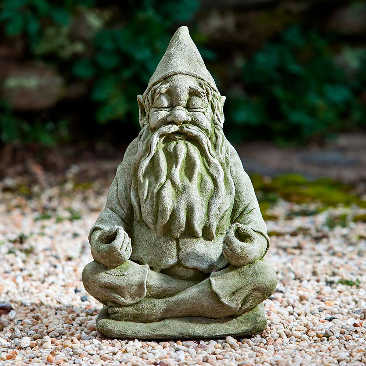 Made Handcrafted Stone Big Fred Gnome Garden Statue