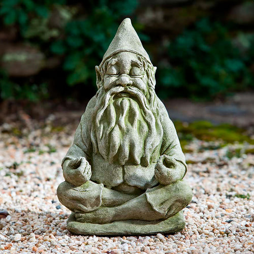 Made Handcrafted Stone Big Fred Gnome Garden Statue