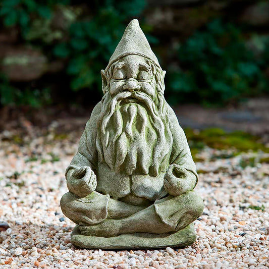 Made Handcrafted Stone Big Fred Gnome Garden Statue