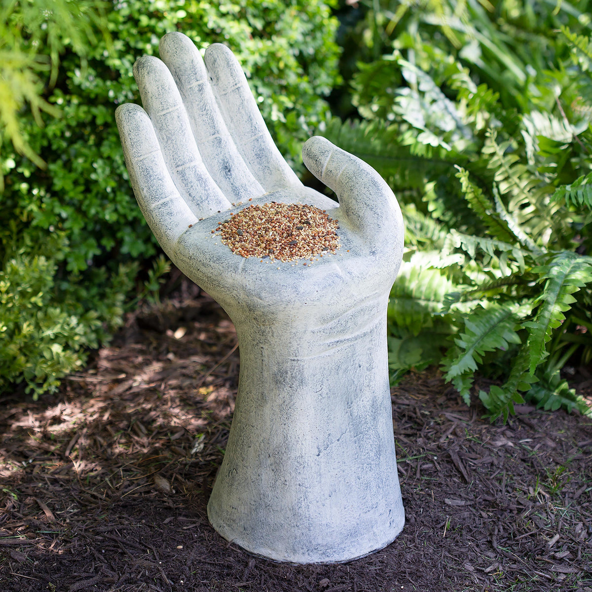 Hand-Shaped Garden Sculpture