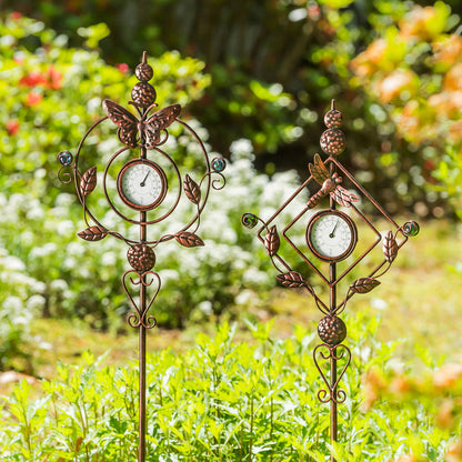 Thermometer Butterfly Garden Stake