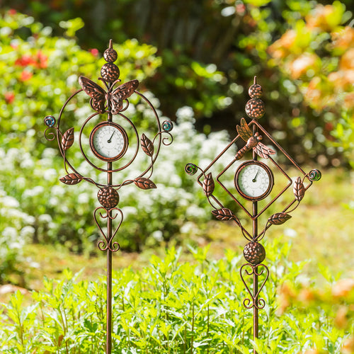 Thermometer Butterfly Garden Stake