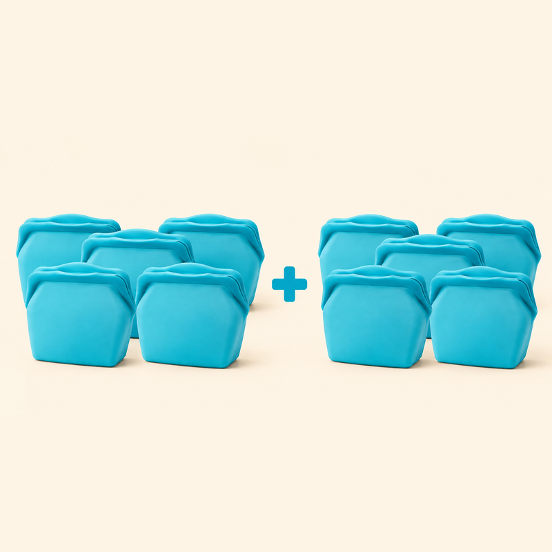 Stand Up Food Grade Silicone Storage Bag, 4-Cup