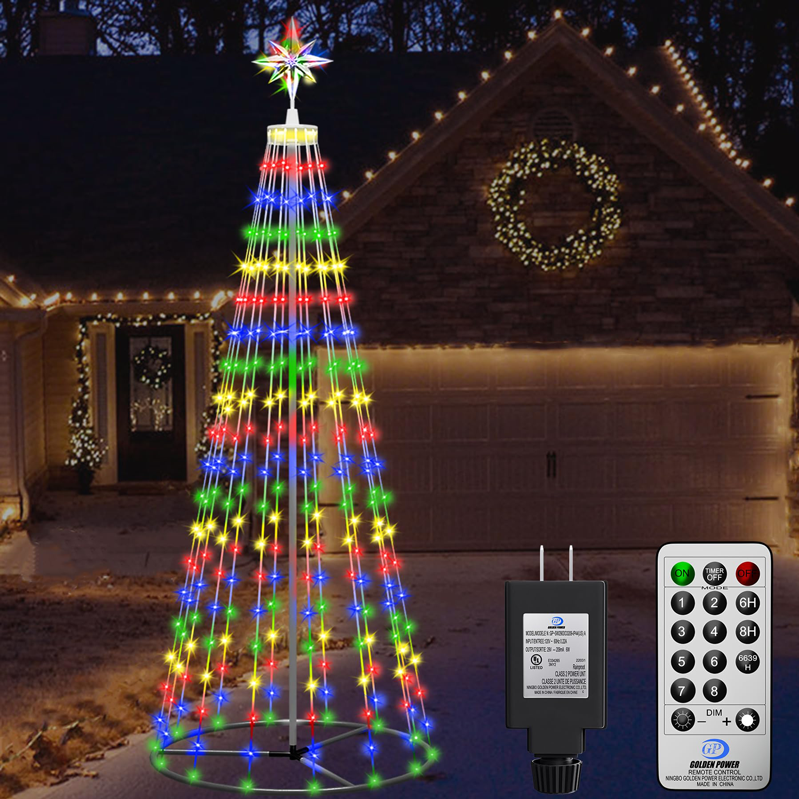 2025 New Multicolor Led Animated Outdoor Christmas Tree Lightshow
