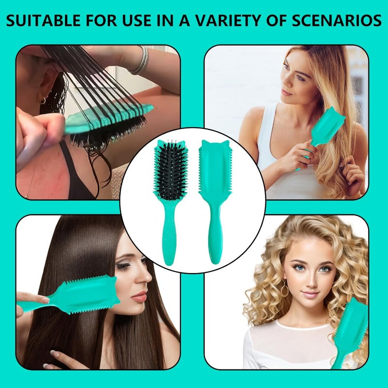 Multifunctional Curly Hair Styling Brush – Detangle, Define & Smooth