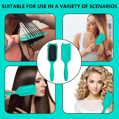 Multifunctional Curly Hair Styling Brush – Detangle, Define & Smooth