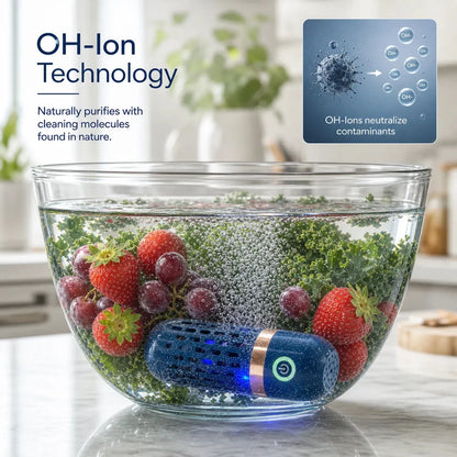 Portable Fruit & Vegetable Cleaner | Wash Away Pesticide Residue, Wax & Bacteria