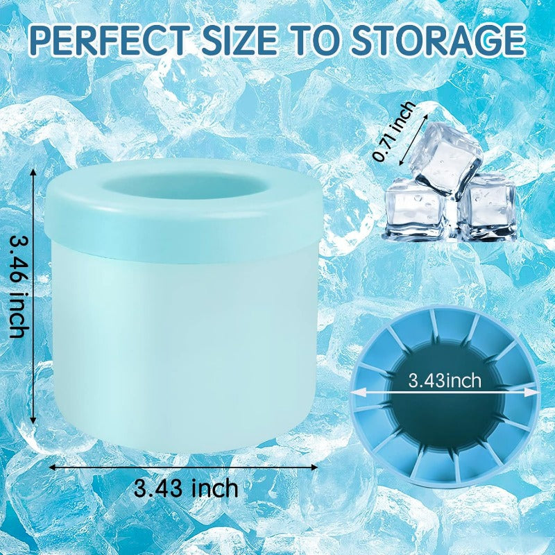 2-in-1 Silicone Ice Cube Maker & Storage Bucket