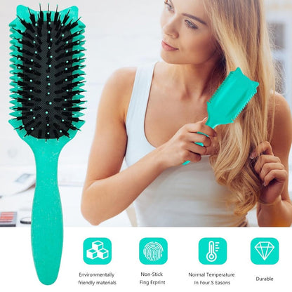 Multifunctional Curly Hair Styling Brush – Detangle, Define & Smooth