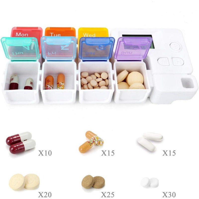 7-Day Digital Alarm Organizer