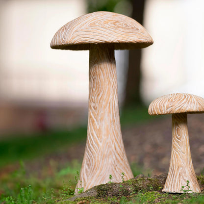 Large Carved Mushroom Garden Statue