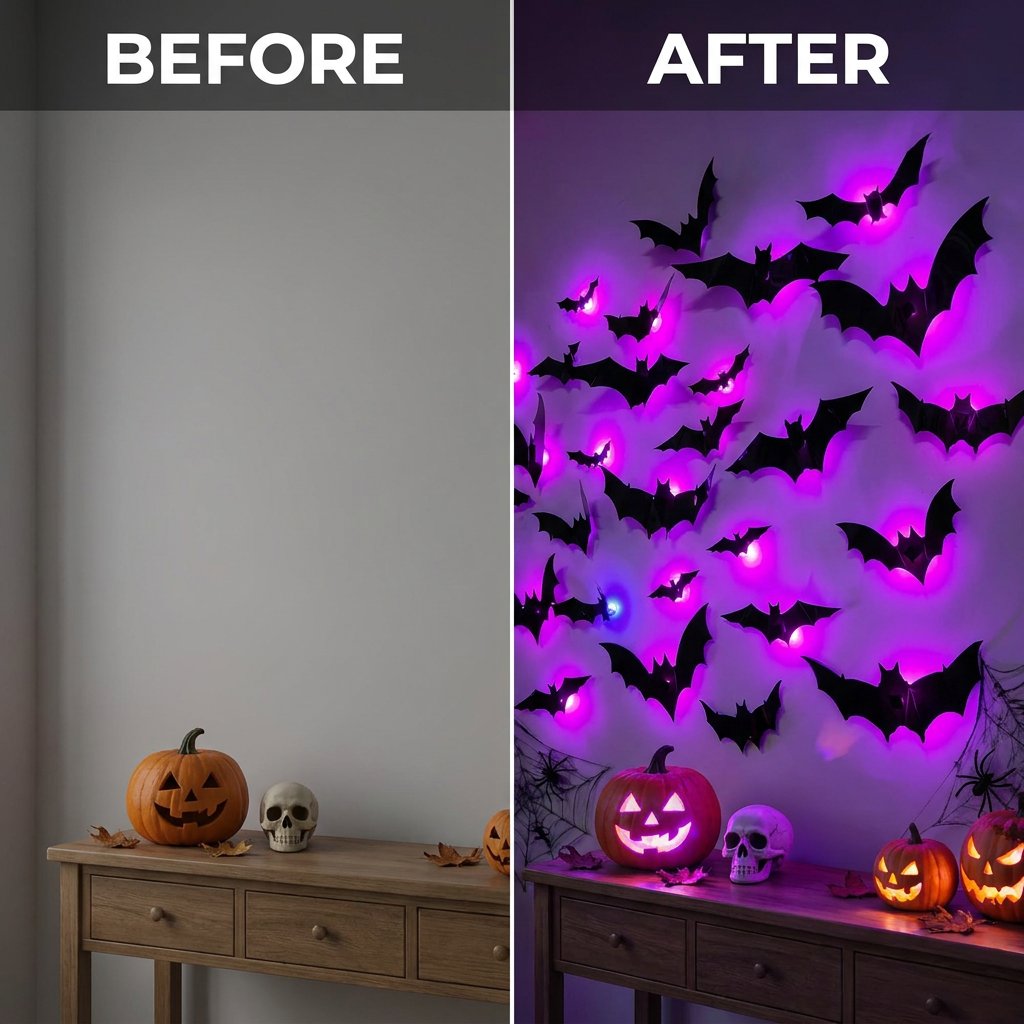🎁LAST DAY🎃 Halloween Sale💥 Up To 50% Off🦇Halloween 3D Bat LED Wall Light Decor