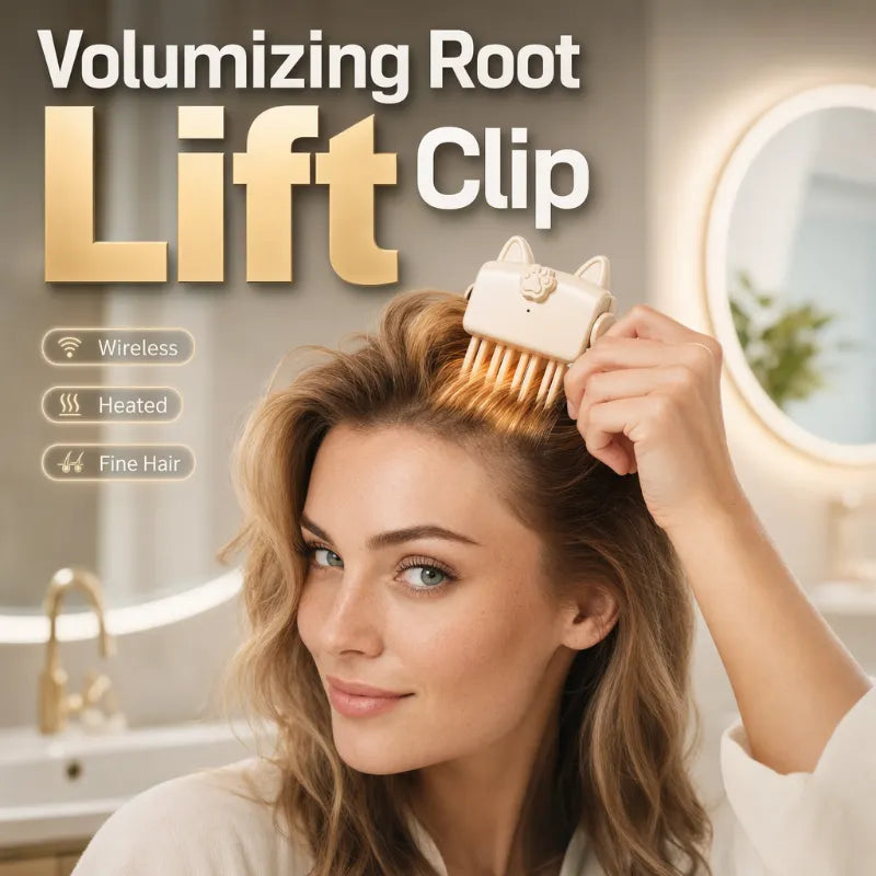 💇Wireless Heated Volumizing Root Lift Clip, Portable Travel Hair Styling Tool for Flat Fine Hair