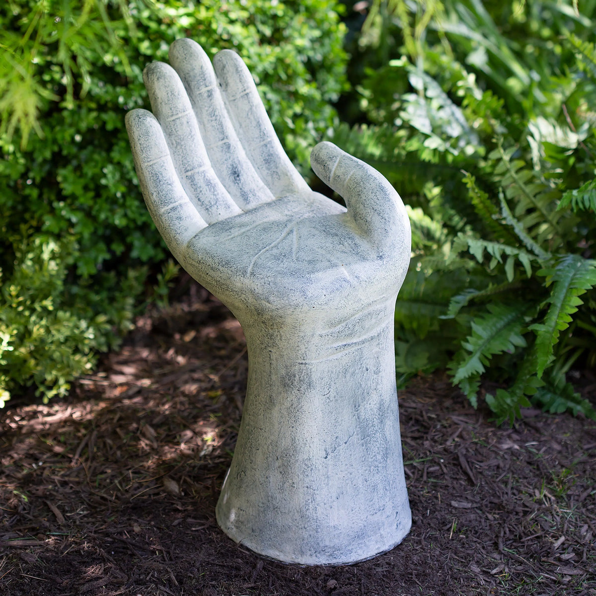 Hand-Shaped Garden Sculpture