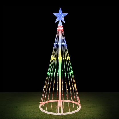 2025 New Animated LED Light Show Cone Christmas Tree