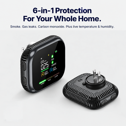 6-in-1 Smoke, Gas & CO Detector