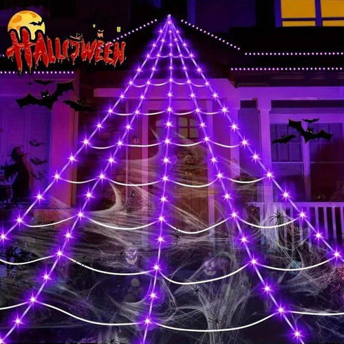 🎁LAST DAY🎃 Halloween Sale💥Room Decor Spider Web Design Hanging Light